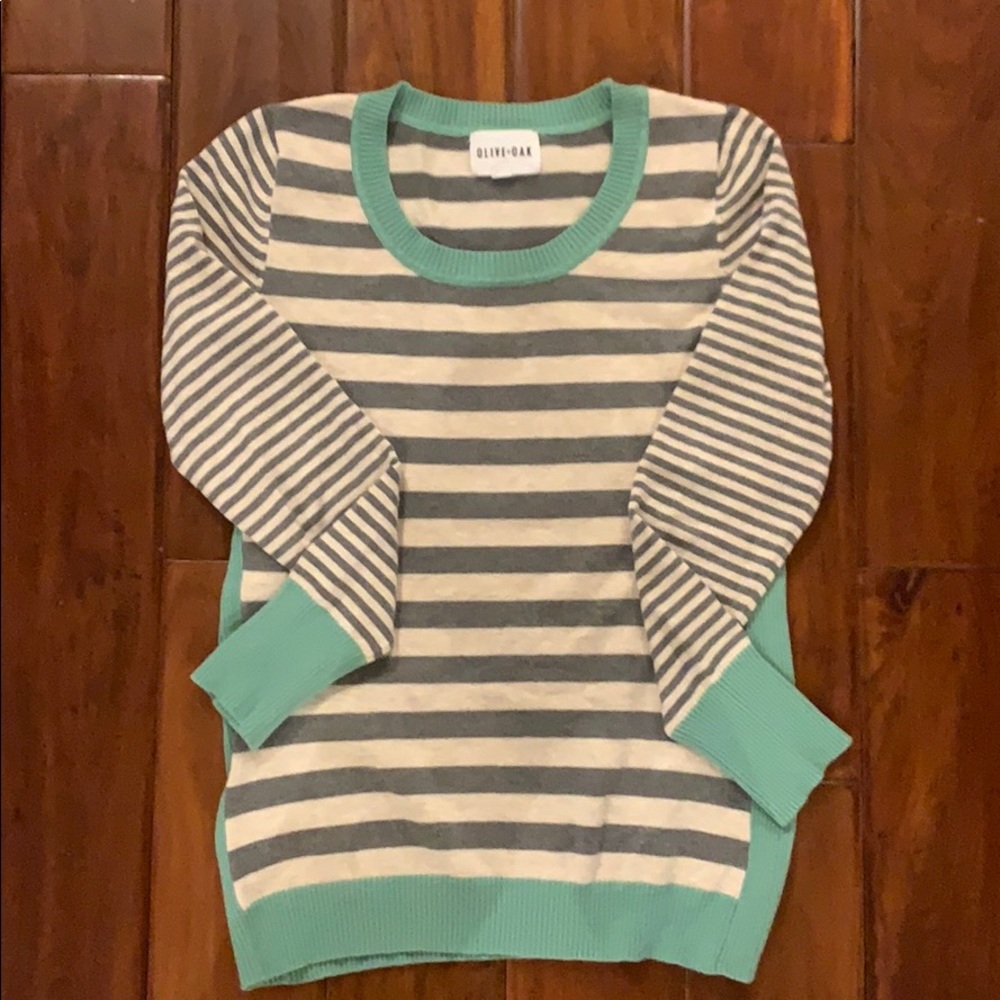 Striped crew neck sweater
